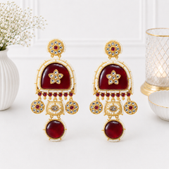 Kashmiri Glow Drop Earrings