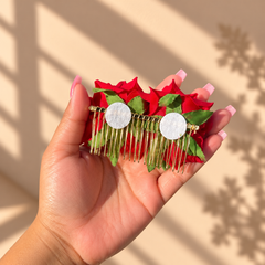 Blooming Rose Floral Hair Comb