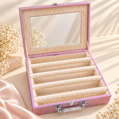 Pink Bangle Storage Box - 4 Rows