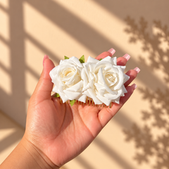 Blooming Rose Floral Hair Comb