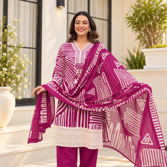 Amara Magenta Three-Piece Suit