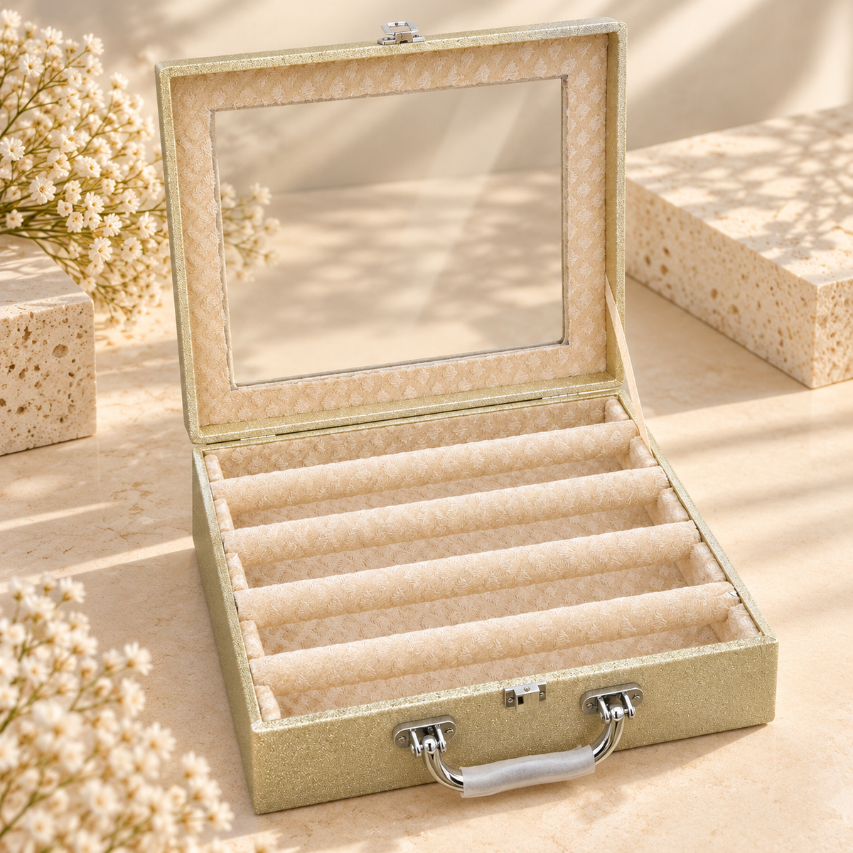 Gold Bangle Storage Box - 4 Rows