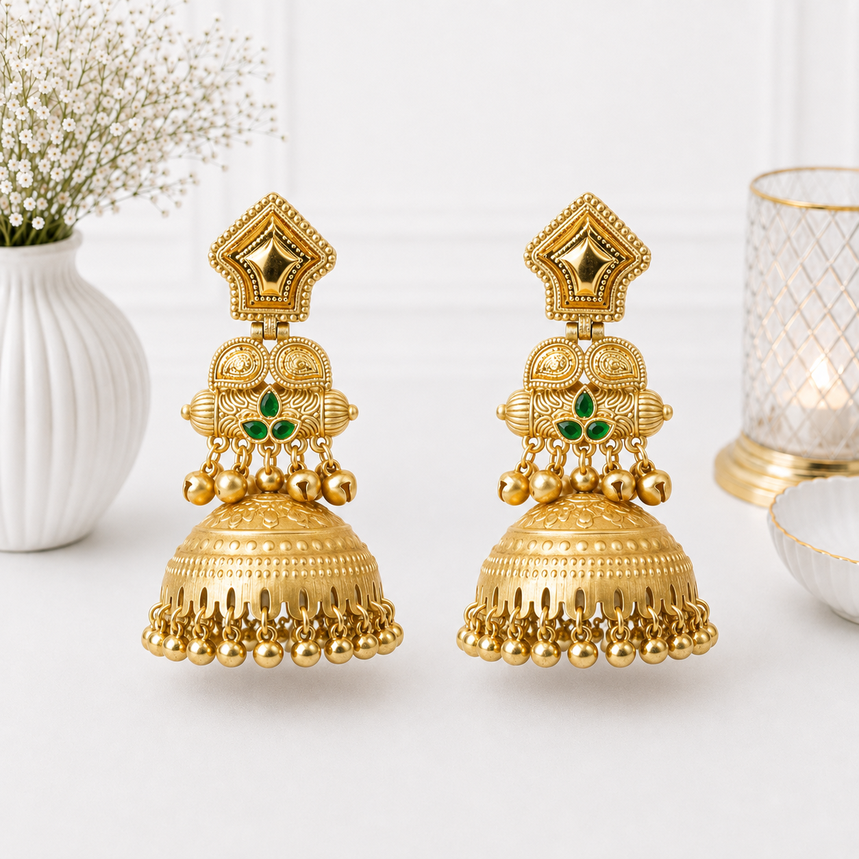 Gulnaar Kashmiri Drop Earrings