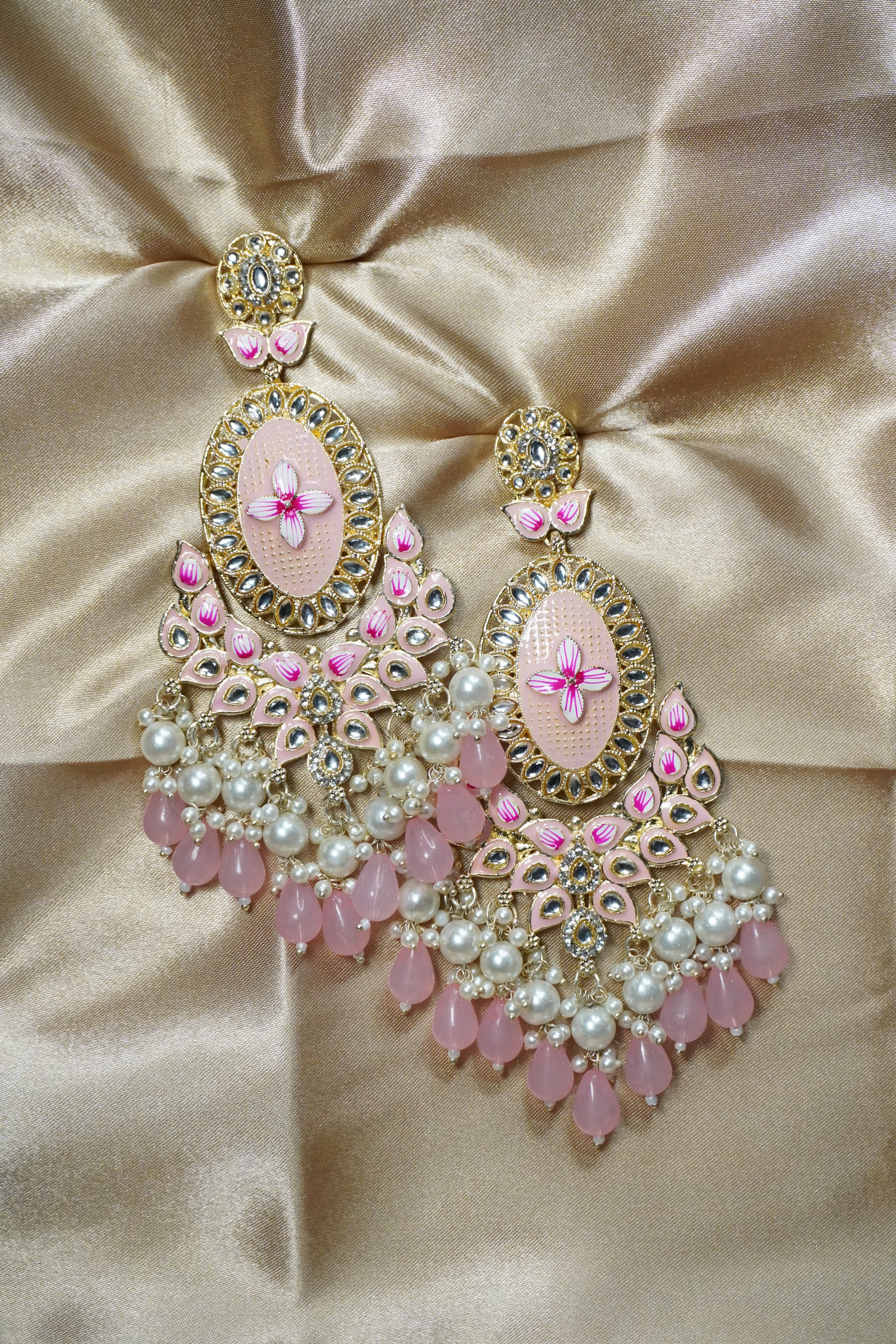 Floral Pearl Drop Earrings