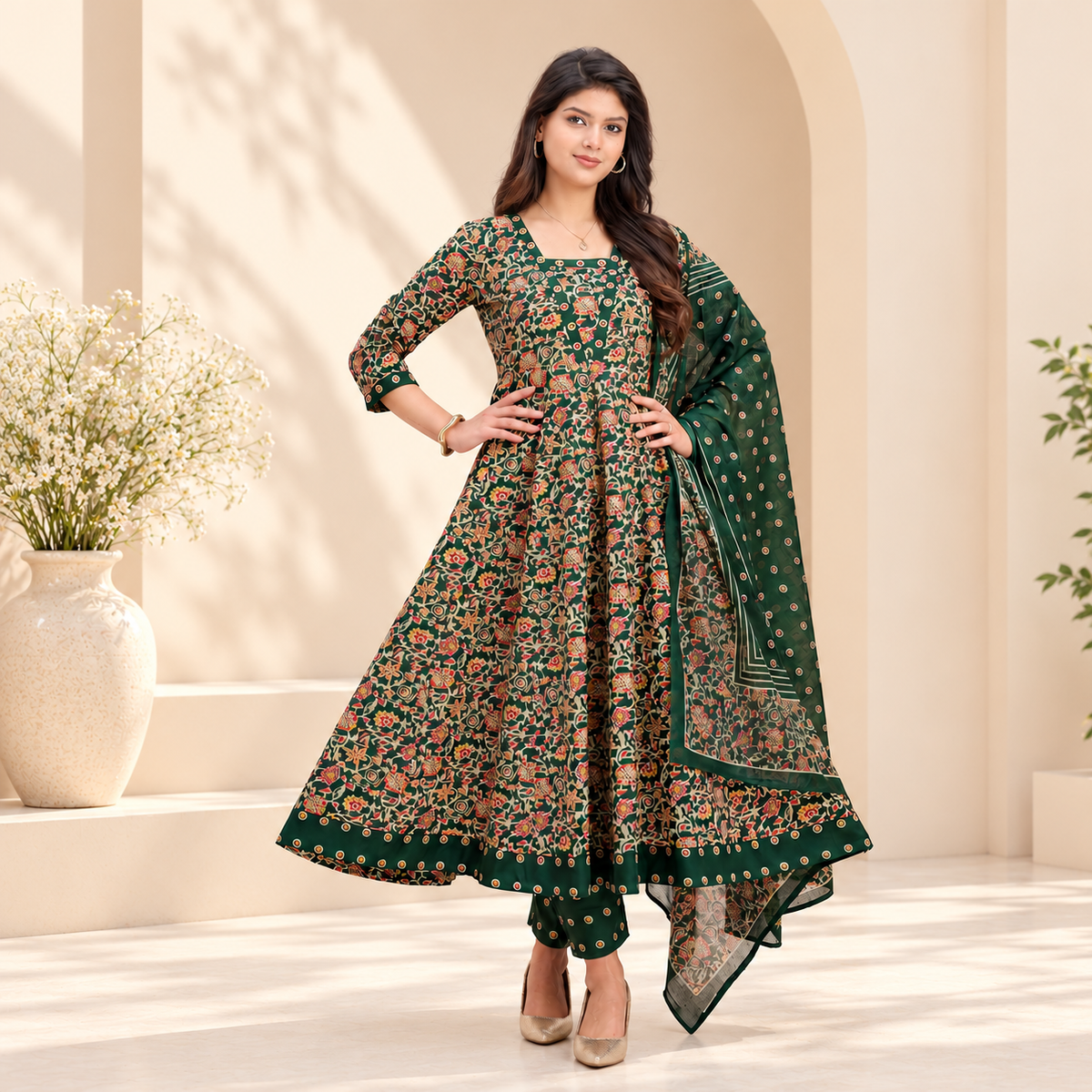 Aranya Emerald Anarkali Suit