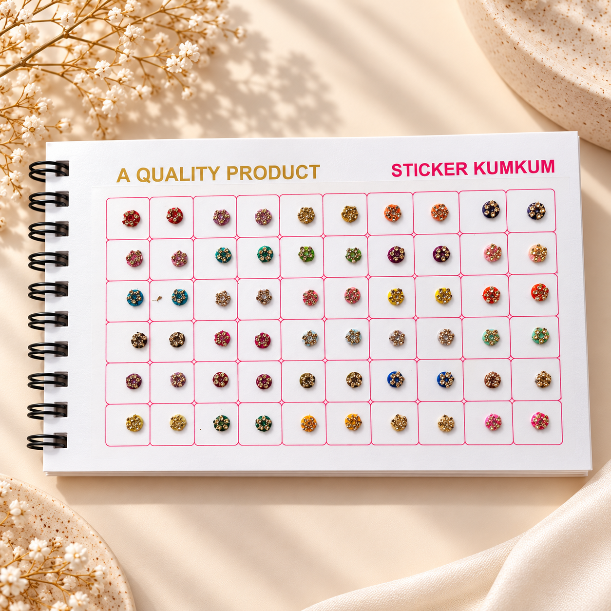 Multicolour Stone Bindi Book