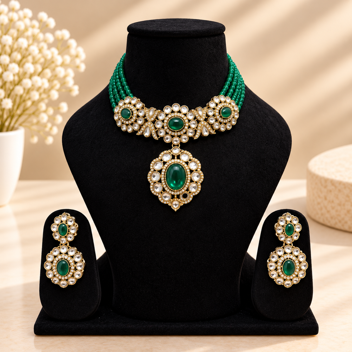 Emeravelle Kundan Set