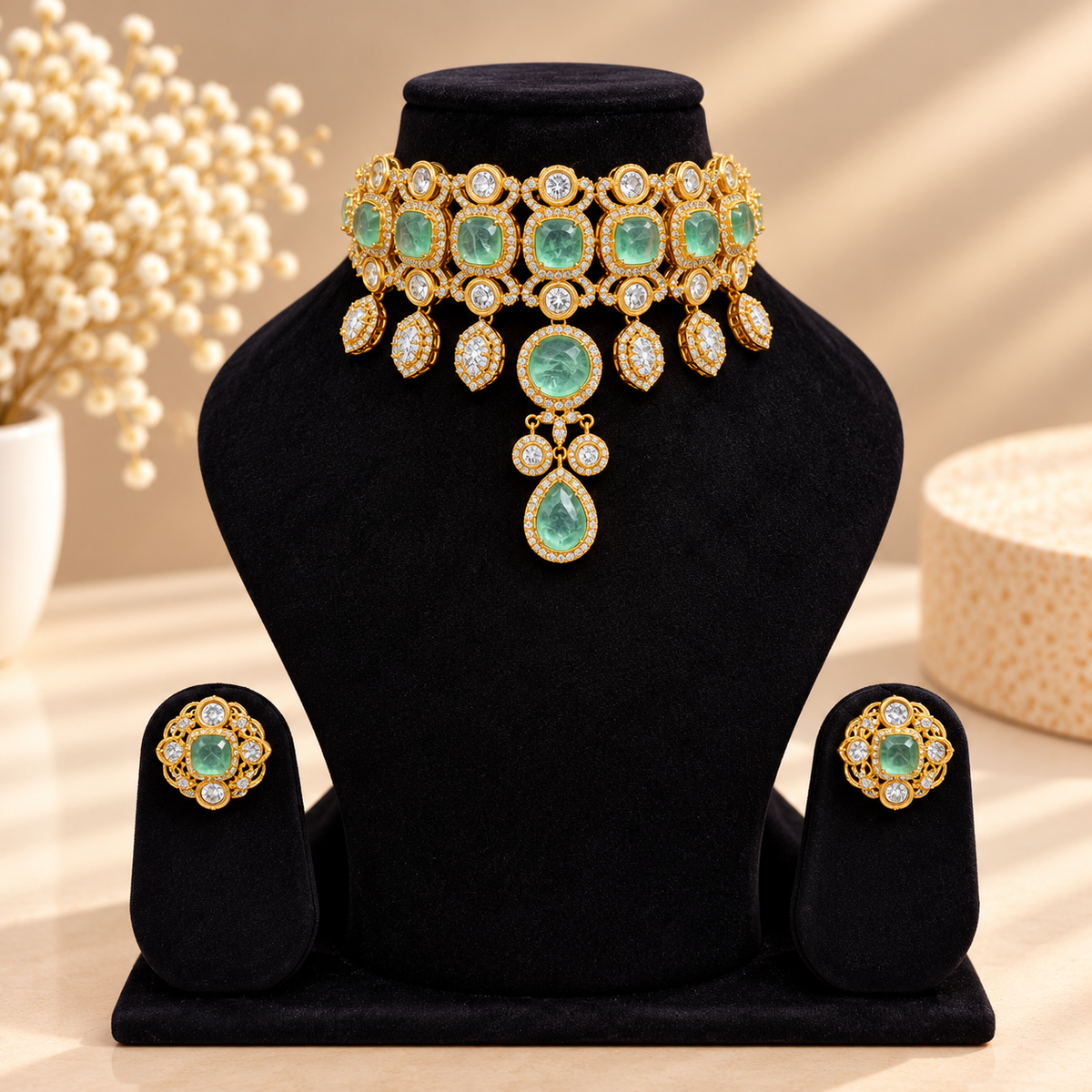 Elyzara Crystal Set - Mint