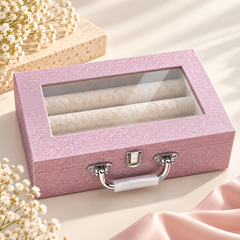 Pink Bangle Storage Box - 2 Rows
