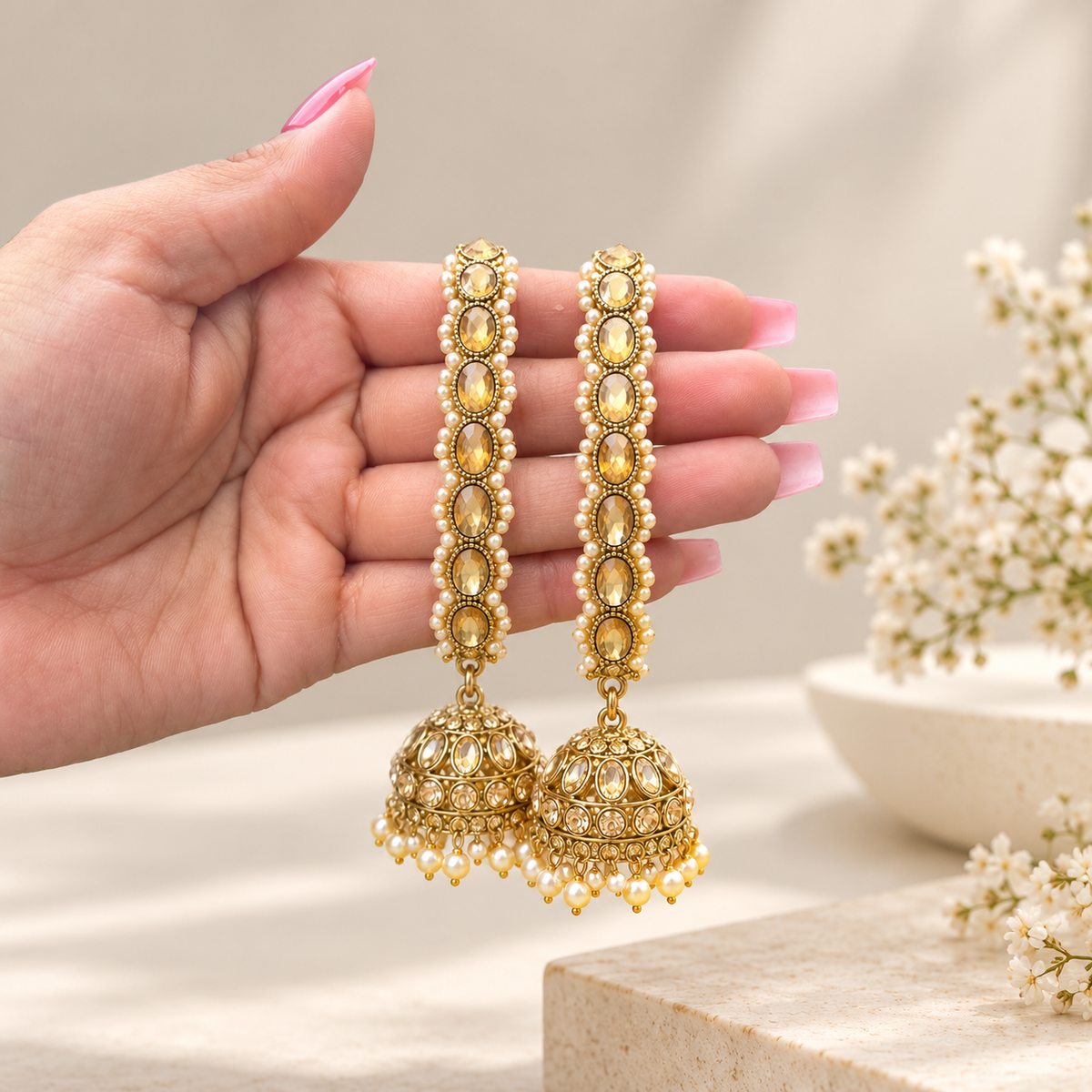 Teardrop Dangler Bangles - Gold