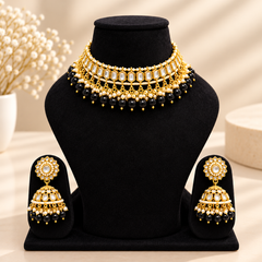 Noirvaani Kundan Set - Black
