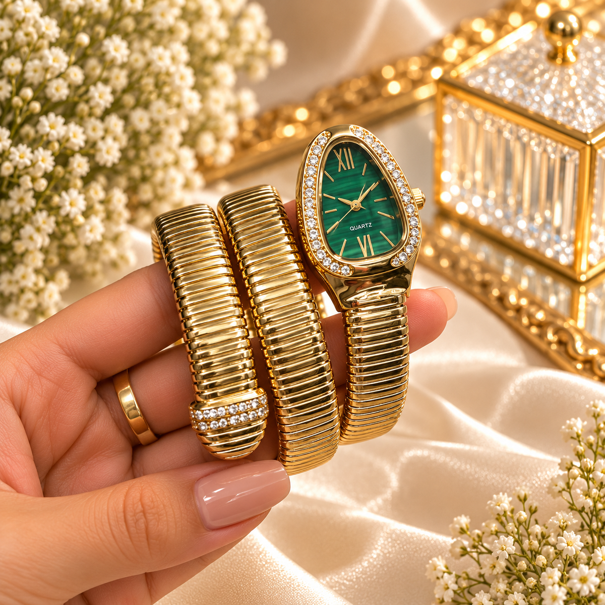 Emerald Serpentine Watch