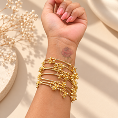 Gold Kashmiri Ghungroo Bangles