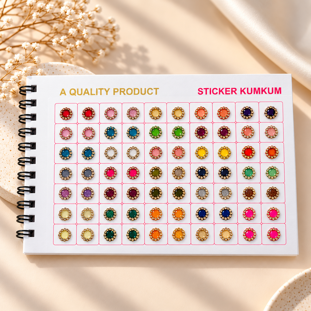Multicolour Stone Bindi Book