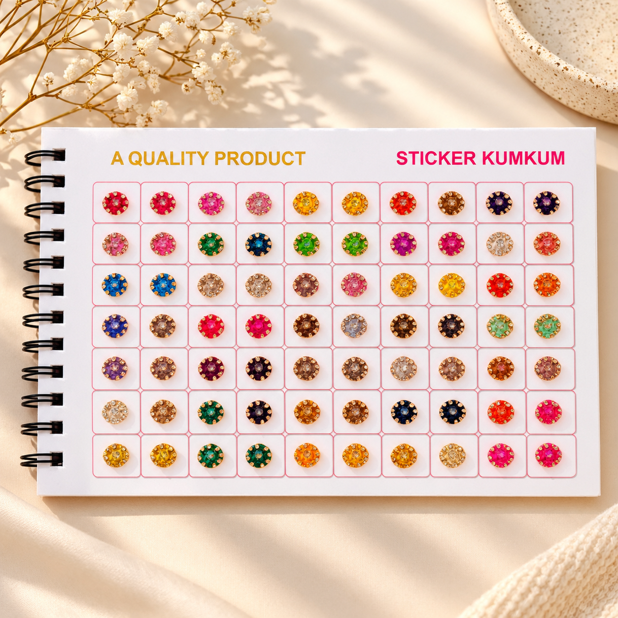 Multicolour Stone Bindi Book