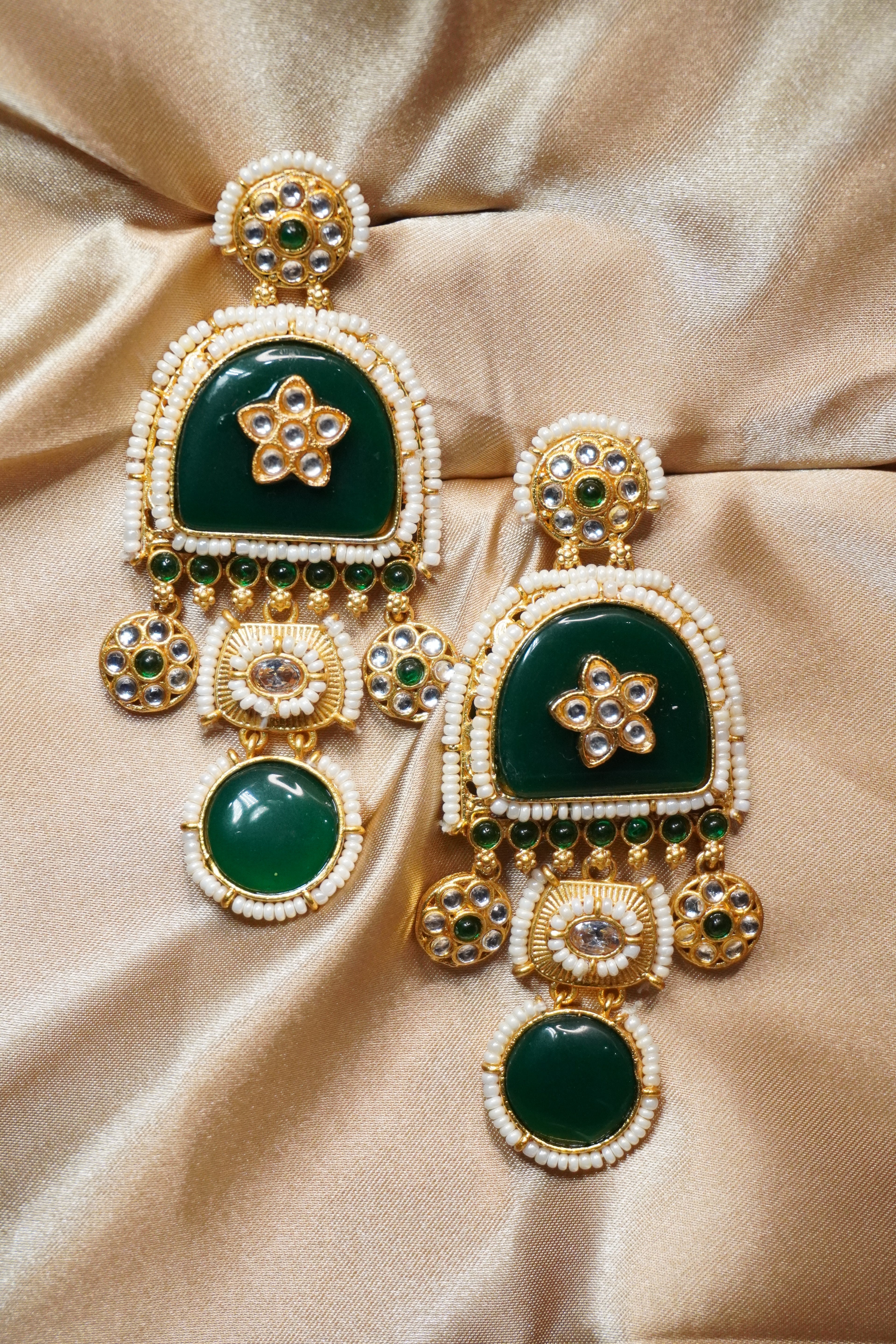 Kashmiri Glow Drop Earrings