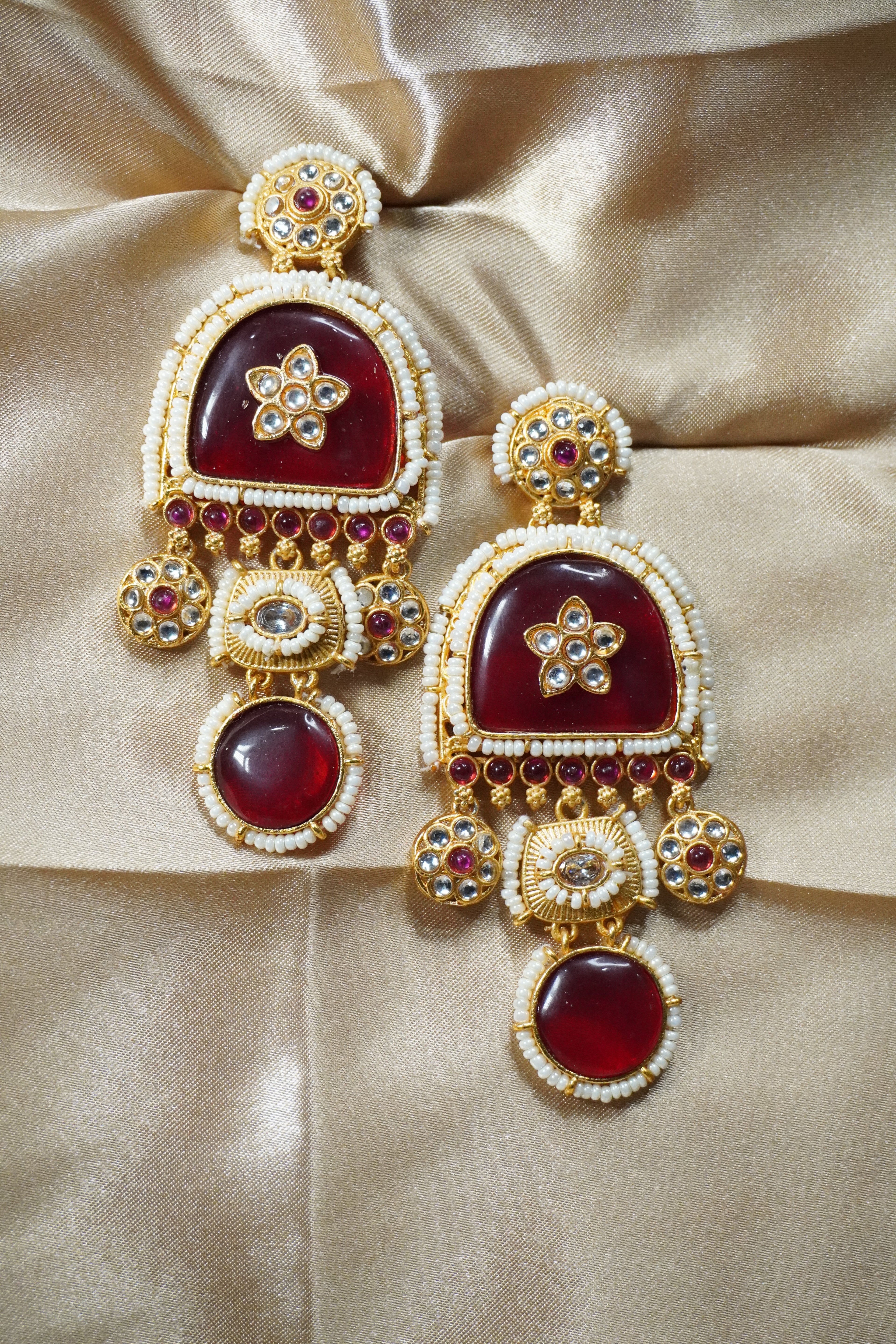 Kashmiri Glow Drop Earrings
