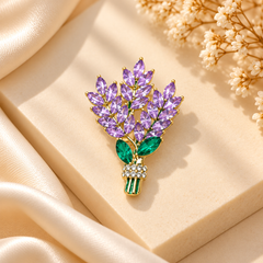 Lavender Bloom Bouquet Brooch