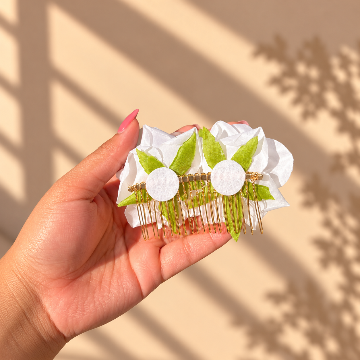 Blooming Rose Floral Hair Comb